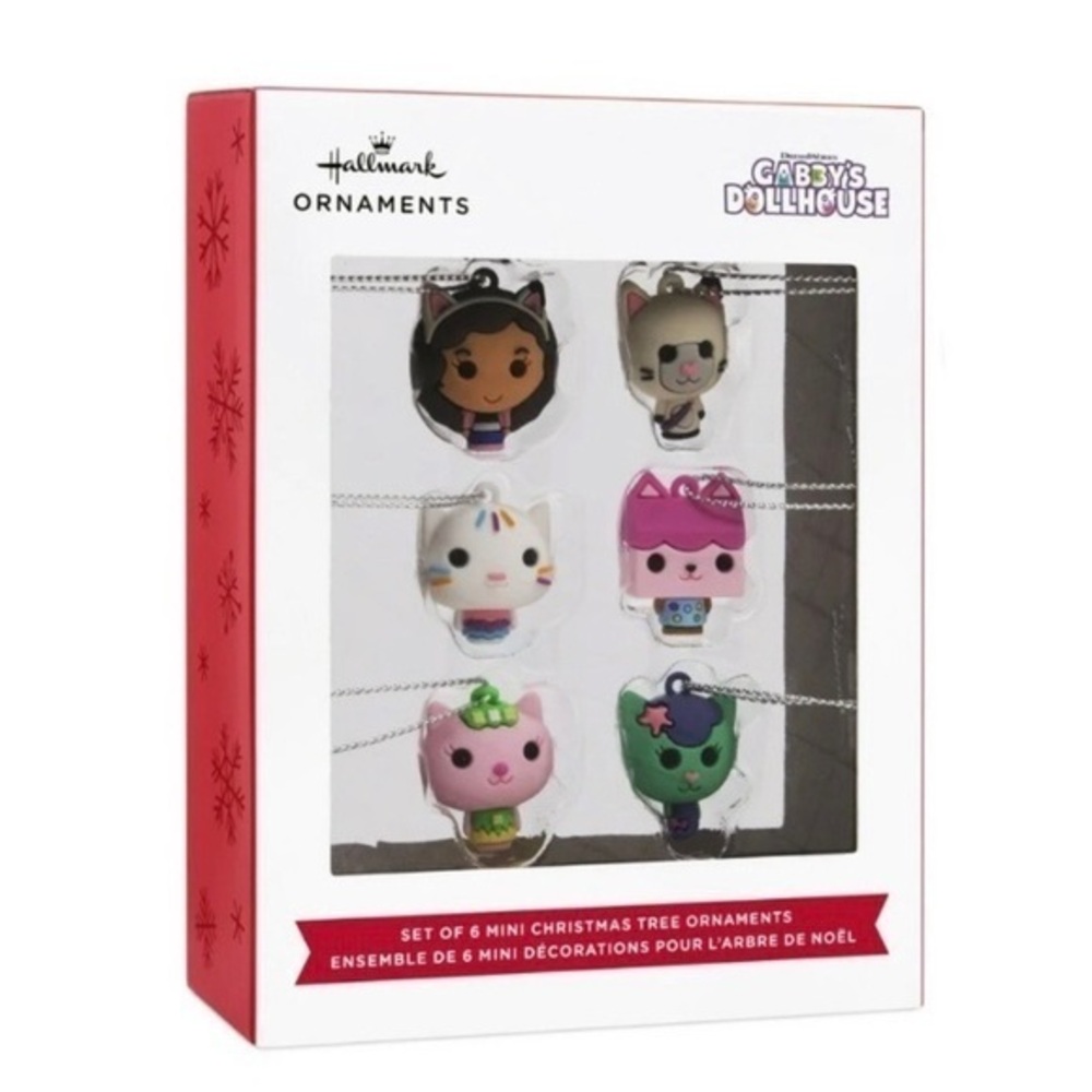 NIB. Hallmark Gabby's Dollhouse Mini Ornaments Set